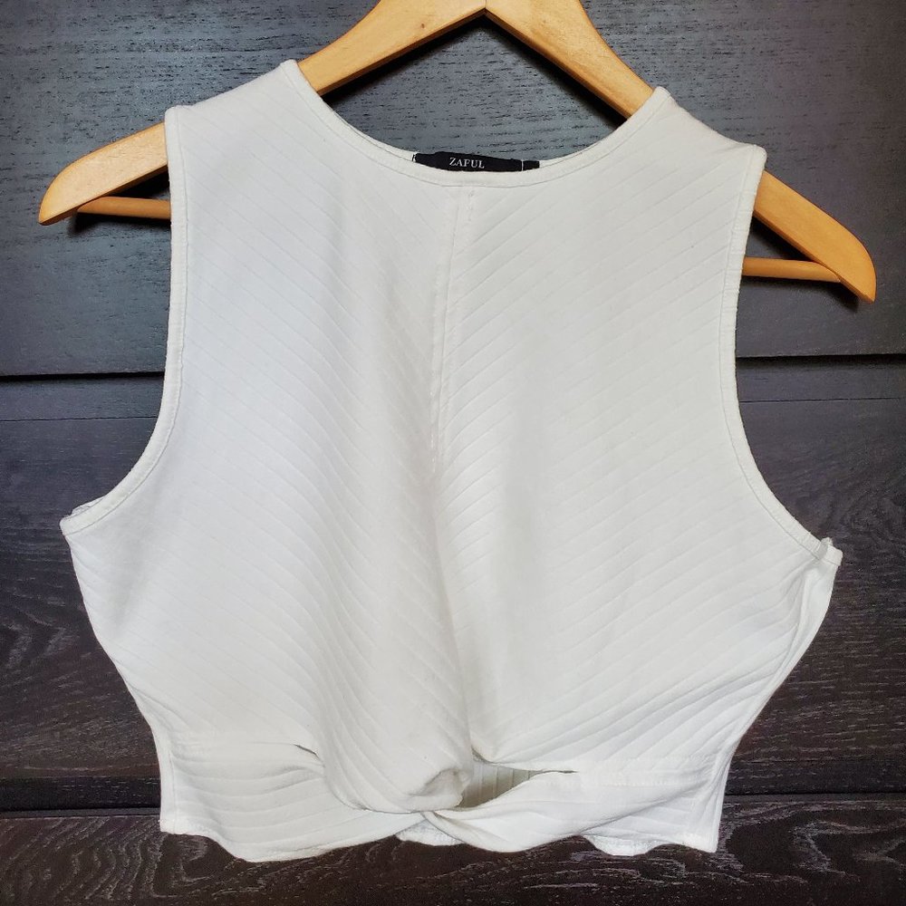 Cropped Twist Front Tank